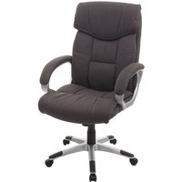 HHG - Bürostuhl 776, Chefsessel Drehstuhl Schreibtischstuhl, Stoff/Textil dunkelgrau - grey von HHG