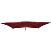 HHG - Ersatz-Bezug für Holz-Sonnenschirm Lissabon 2x3m, Sonnenschirmbezug Gartenschirmbezug bordeaux - red von HHG
