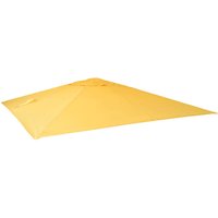 HHG - Ersatz-Bezug für Luxus-Ampelschirm 436, Sonnenschirmbezug Ersatzbezug, 3x3m (Ø4,24m) Polyester 2,7kg gelb - yellow von HHG