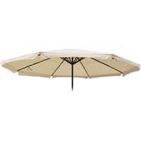Ersatz-Bezug für Sonnenschirm Carpi Pro, Gastronomie Marktschirm mit Volant ø 5m, Polyester creme Ersatz-Bezug für Sonnenschirm Carpi Pro, Gastronomie Marktschirm mit Volant ø 5m, Polyester creme von HHG