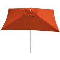 Ersatz-Bezug für Sonnenschirm Lissabon 3x4m, Sonnenschirmbezug Ersatzbezug, Polyester terracotta - orange von HHG