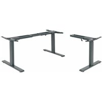 Gestell HHG 772, variables Tischgestell für Eck-Schreibtisch, elektrisch höhenverstellbar Memory 45kg anthrazit-grau - grey von HHG