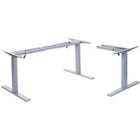 Gestell HHG 772, variables Tischgestell für Eck-Schreibtisch, elektrisch höhenverstellbar Memory 45kg grau - grey von HHG