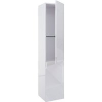 HHG - Hängeschrank 618, Midischrank Hochschrank Badezimmer Badmöbel, hochglanz 150x30cm weiß - white von HHG