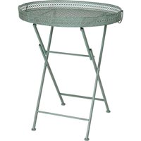 Klapptisch HHG 876, Gartentisch, klappbar Metall antik-grün - green von HHG