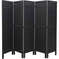 Hegele - Paravent HHG-527, Trennwand Sichtschutz Raumteiler, Shabby-Look 170x200cm anthrazit von HEGELE