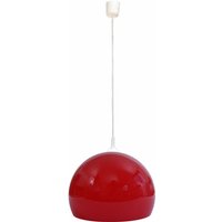 HHG - Pendelleuchte 655, Hängelampe Hängeleuchte Lampe, ø 40cm Schirm, Kunststoff rot - red von HHG