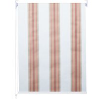 Rollo HHG 307, Fensterrollo Seitenzugrollo Jalousie, Sonnenschutz Verdunkelung blickdicht 80x160cm weiß/rot/beige - multicolour von HHG