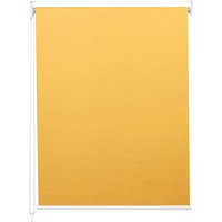 HHG - Rollo 367, Fensterrollo Seitenzugrollo Jalousie, Sonnenschutz Verdunkelung blickdicht 120x160cm gelb - yellow von HHG