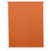 Rollo HHG 399, Fensterrollo Seitenzugrollo Jalousie, Sonnenschutz Verdunkelung blickdicht 70x230cm orange - orange von HHG