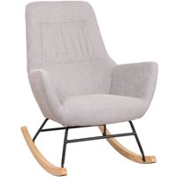 Schaukelstuhl HHG 704, Schwingstuhl Relaxsessel Fernsehsessel, Massiv-Holz Metall Stoff/Textil 320g/m² hellgrau Schaukelstuhl HHG 704, Schwingstuhl Relaxsessel Fernsehsessel, Massiv-Holz Metall Stoff/Textil 320g/m² hellgrau von HHG