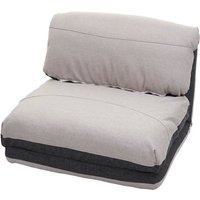 HHG - Schlafsessel 515, Schlafsofa Funktionssessel Klappsessel Relaxsessel, Stoff/Textil dunkelgrau/hellgrau von HHG