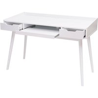 HHG - Schreibtisch 888b, Bürotisch Computertisch, mdf 120x55cm weiß - white von HHG