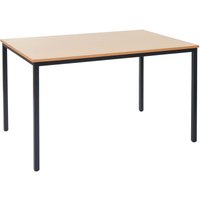 Schreibtisch Petrila, Konferenztisch Bürotisch Seminartisch, 120x80cm mdf Buche-Optik - brown von HHG