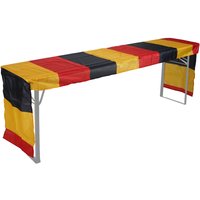 Tischdecke für Bierzeltgarnitur HHG 223, Biertischhusse Tischhusse, Deutschland wm em 360x73cm - black von HHG