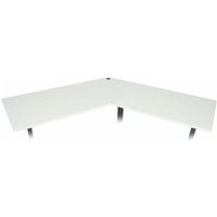 HHG - Tischplatte 762 für Eck-Schreibtisch, Schreibtischplatte, 120° weiß - white von HHG