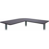 Tischplatte HHG 775 für Eck-Schreibtisch, Schreibtischplatte, 90° schwarz - black von HHG