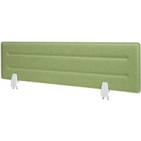 HHG - Tischtrennwand 947, Büro-Sichtschutz Schreibtisch Pinnwand, Klemmen Stoff/Textil mit Prägung 100x30cm grün - green von HHG