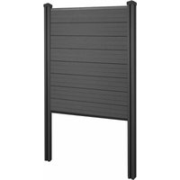 HHG - WPC-Sichtschutz Savoie, Zaun Windschutz, WPC-Pfosten zum Einbetonieren Basiselement schmal, 105cm anthrazit HHG - WPC-Sichtschutz Savoie, Zaun Windschutz, WPC-Pfosten zum Einbetonieren Basiselement schmal, 105cm anthrazit von HHG
