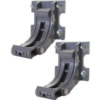 HHG - neuwertig] 2er-Set Wandhalterung für Markise 432, H123, Wandkonsole Wandmontage Adapter grau von HHG