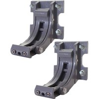 HHG - neuwertig] 2er-Set Wandhalterung für Markise 432, H123, Wandkonsole Wandmontage Adapter grau von HHG