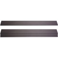 Neuwertig] 4er Set Latten für WPC-Sichtschutz Savoie, Bretter Windschutz, ca. 1qm 180cm, anthrazit von HHG