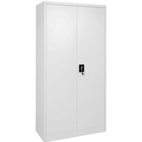 HHG - neuwertig] Aktenschrank 731, Stahlschrank Büroschrank Schrank, 2 Türen abschließbar Metall 185x90x40cm grau von HHG