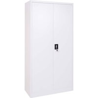 HHG - neuwertig] Aktenschrank 731, Stahlschrank Büroschrank Schrank, 2 Türen abschließbar Metall 185x90x40cm weiß von HHG