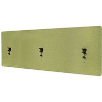 HHG - neuwertig] Akustik-Tischtrennwand 943, Büro-Sichtschutz Schreibtisch Pinnwand, doppelwandig Stoff/Textil 60x160cm grün von HHG