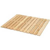 HHG - neuwertig] Badematte 681, Duschmatte Badvorleger Badteppich, Bambus rutschfest, 60x50cm von HHG