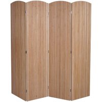 HHG - neuwertig] Bambus Paravent 139, Raumteiler Trennwand Sichtschutz, zusammenklappbar 4 Paneele 170x162cm von HHG