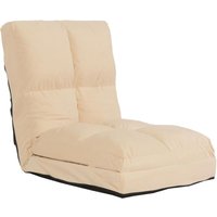 Neuwertig] Bodensessel HHG 914, Schlafsessel Klappsessel Funktionssessel, Schlaffunktion faltbar Stahlrahmen Samt beige von HHG