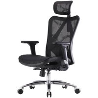 Neuwertig] Bürostuhl HHG 900, Schreibtischstuhl, ergonomisch verstellbare Armlehne 150kg belastbar Bezug schwarz, Gestell schwarz - black von HHG