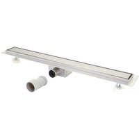 Neuwertig] Duschrinne HHG 840d, Bodenablauf Abflussrinne Duschablauf, Edelstahl Siphon 50-120cm 110cm von HHG