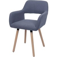 HHG - neuwertig] Esszimmerstuhl 878 ii, Stuhl Küchenstuhl Polsterstuhl, Holz Stoff/Textil Cord (400g/m²) mvg dunkelgrau von HHG