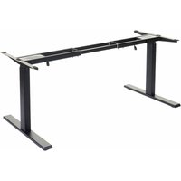 HHG - neuwertig] Gestell 766, variables Tischgestell für Schreibtisch, elektrisch höhenverstellbar Memory 29kg schwarz - black von HHG