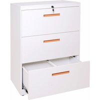 HHG - neuwertig] Hängeregisterschrank 042, Aktenschrank Büroschrank Stahlschrank, A4 abschließbar 103x76x46cm weiß - white von HHG