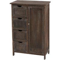 Neuwertig] Kommode HHG 044, Schrank Schubladenkommode, Shabby-Look Vintage 82x55x30cm braun - brown von HHG