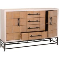 HHG - neuwertig] Kommode 170, Schrank Sideboard Highboard mit Türen und Schublade, Massiv-Holz mdf, 92x140x42cm von HHG