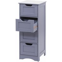 Neuwertig] Kommode HHG 594, Schubladenschrank Schrank, 4 Schubladen 80x30x26cm grau - grey von HHG