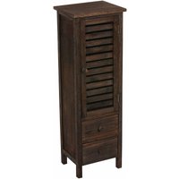 HHG - neuwertig] Kommode Schrank, 90x30x25cm, Shabby-Look, Vintage braun von HHG