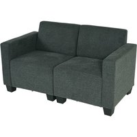 HHG - neuwertig] Modular 2-Sitzer Sofa Couch Moncalieri, Stoff/Textil anthrazit-grau - grey von HHG