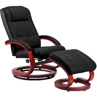 Neuwertig] Relaxsessel mit Hocker und Massagefunktion Kunstleder, schwarz von HHG