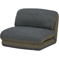 HHG - neuwertig] Schlafsessel 515, Schlafsofa Funktionssessel Klappsessel Relaxsessel, Stoff/Textil khaki/dunkelgrau von HHG