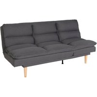 Neuwertig] Schlafsofa HHG 368, Gästebett Schlafcouch Couch Sofa, Schlaffunktion Liegefläche 180x110cm Stoff/Textil dunkelgrau - grey von HHG