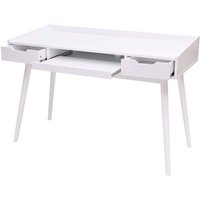 HHG - neuwertig] Schreibtisch 888b, Bürotisch Computertisch, mdf 120x55cm weiß von HHG