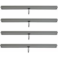 HHG - neuwertig] Seitenwand für Pergola 263, 4er-Set Pavillon Rollo Ersatzseitenwand, Stoff/Textil sturmfest 3x3m anthrazit von HHG