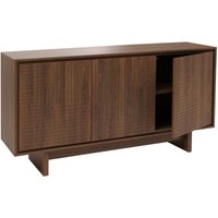 HHG - neuwertig] Sideboard 915, Schrank Highboard, 3 Türen Staufächer, Melamin 86x160x40cm braun von HHG
