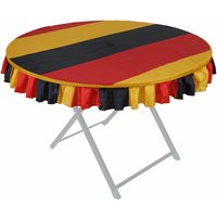 HHG - neuwertig] Tischdecke 222, Biergartentisch-Husse Tischhusse, Deutschland wm em Ø115cm - black von HHG