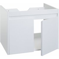 Neuwertig] Waschbeckenunterschrank HHG 632, Badezimmer Waschtisch Unterschrank, mvg Melamin 2 Türen 48x59x46cm weiß von HHG